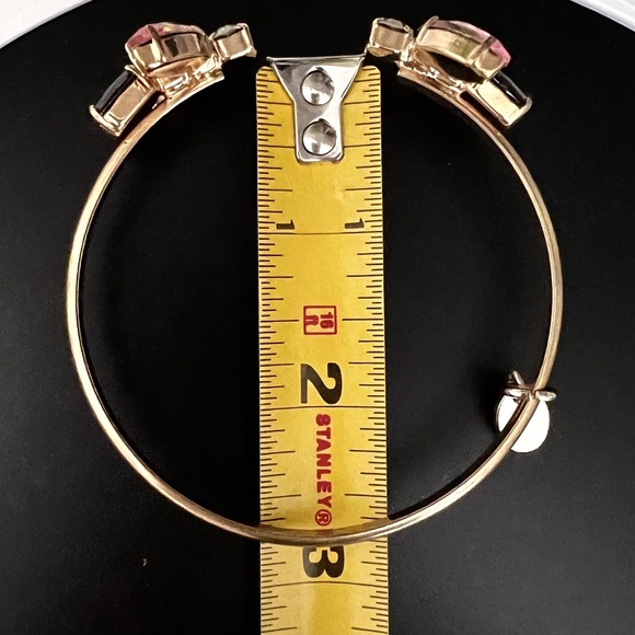 NWT REDValentino Fashion Jewelry Gold Open Cuff Bracelet w/Multi-Jewel Design - Picture 11 of 14
